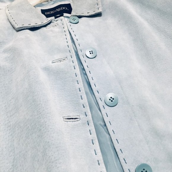 Ladies Blue Suede Leather Jacket   Size XL - Picture 1 of 16
